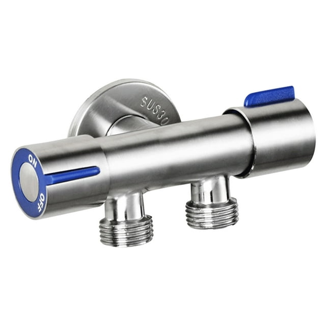 Binwennn Household Stainless Steel Faucet Copper Core Use One Into Two Out Faucet Washing Machine Water Hose Connector Mobile Home Parts Kitchen Faucet One Hole Kitchen Faucet Vintage Faucet Kitchen