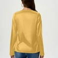 thumbnail image 6 of Otntypg Womens Silky Satin Blouses Elegant V Neck Long Sleeve Dress Shirts Business Casual Work Blouse Tops for Women Yellow XXL, 6 of 6