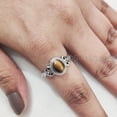 thumbnail image 2 of Natural Tiger Eye Ring, Tiger Eye Gemstone Ring, Tiny Bohemian Ring, 925 Sterling Silver, Designer Womens Ring, Christmas Thanksgiving, Handmade Statement Jewelry, Natural Tiger Eye, 2 of 8