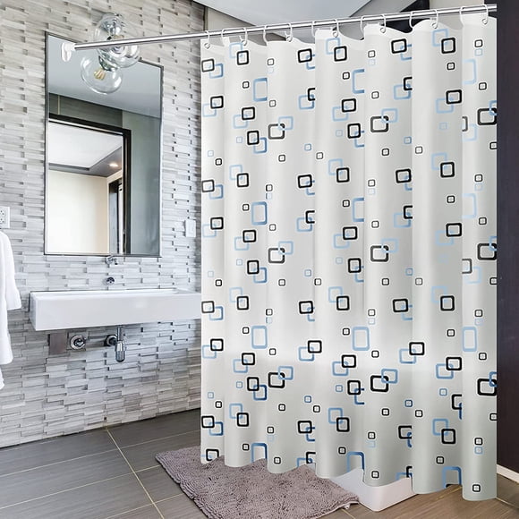Cortina de ducha de 200 x 200 cm, antimoho, antibacteriana, impermeable y lavable, ideal para bañera y baño.