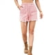 thumbnail image 2 of Shorts Vaqueros de Mezclilla con Cintura Elástica y Cordón Ajustable para Mujer Rosa S, 2 of 9