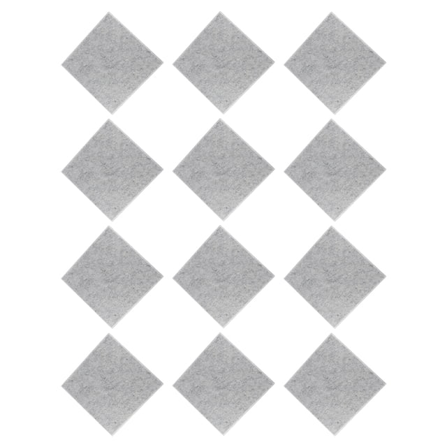 Inteprter 12 bolsas de algodón absorbente de sonido de fibra de poliéster de estructura compacta para decoración de paredes tablero de Decoración del hogar gris