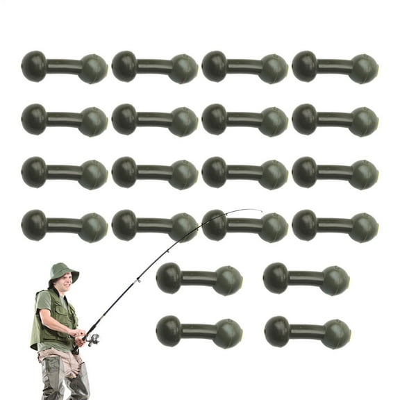 Fishing Beads 20 Pieces Fishing Rig Beads | Soft Rubber Tackle, Bait Eggs for Saltwater Freshwater Crappie Salmon Carp Trout