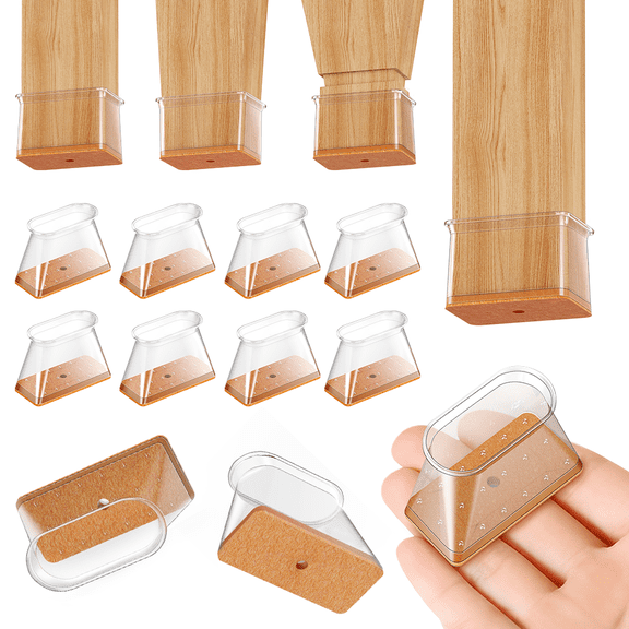 Chair Leg Floor Protectors ,Rectangle Caps Covers Furniture Pads for Hardwood Floors Protect the Floor from Scratches