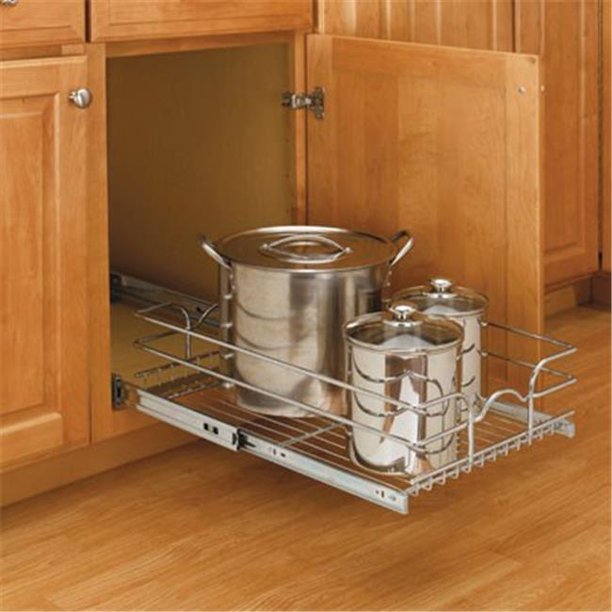 11.38 In. X 18 In. X 7 In. PullOut Wire Baskets Chrome Walmart