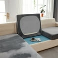 thumbnail image 6 of 2022 Universal Sofa Cover, Stretch Velvet Couch Cushion Slipcovers Replacement, Anti-Slip L-Shape Sofa Covers, Chaise Lounge Sofa Slipcover (Grey, 1-Seater Cushion Cover), 6 of 16