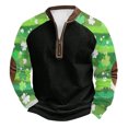 thumbnail image 1 of Blusas y camisas de manga larga con cuello redondo Sudadera con capucha de cuello redondo para hombre Jersey estampado Top de manga larga Blusa de poliéster para hombre, 1 of 2