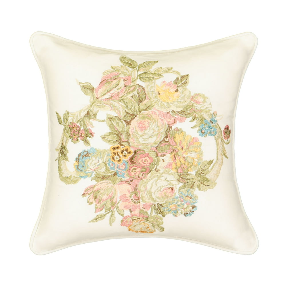 Waverly Spring Bling 16x16 Embroidered Decorative Pillow