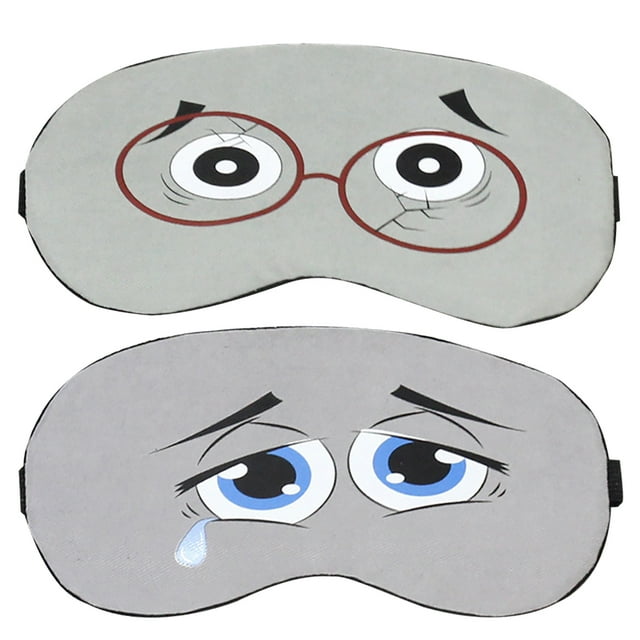 Coofit 2PCS Eye Mask Creative Cute Adjustable Light Block Eye Cover Blindfold for Sleep