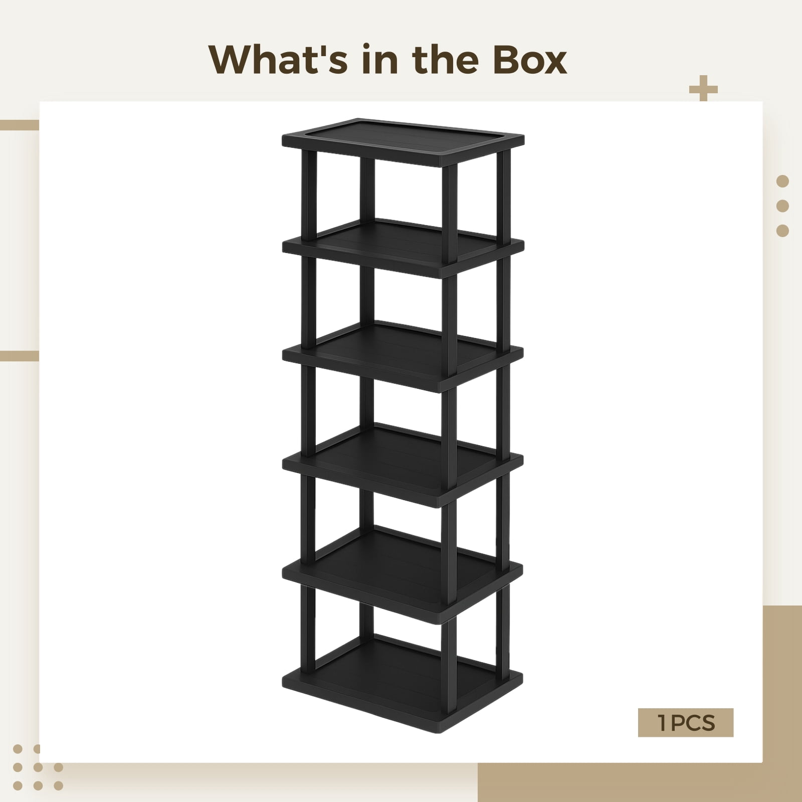 6-Layer Narrow Shoe Rack, Slim Vertical Bamboo Shoe Shelf, Space-Saving Design for Entryway, Fits Small Spaces, Sturdy, Adjustable Shelves, Ideal for Shoes, Bags