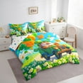 thumbnail image 3 of Feelyou Cute Green Gnome Twin Bedding Sets 7-Piece, Lucky Shamrock Leaf Bedding Comforter Set, Happy St. Patrick's Day Reversible Sheet Sets, Breathable Home Decor, 3 of 8