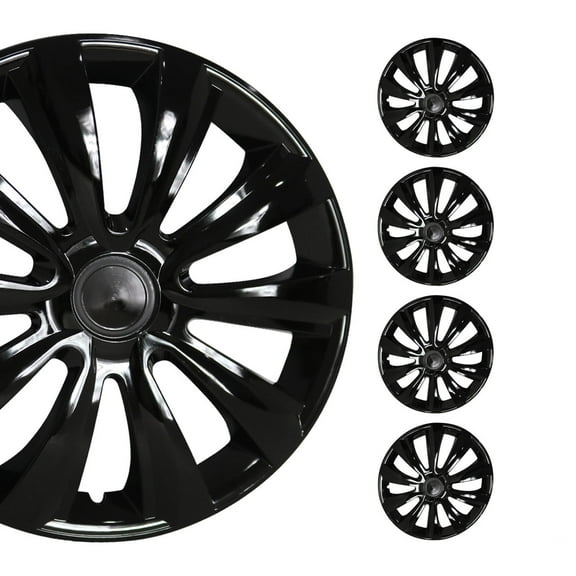 16" Wheel Rim Cover for Scion Guard Hub Caps Durable Snap On ABS Black 4 Pcs