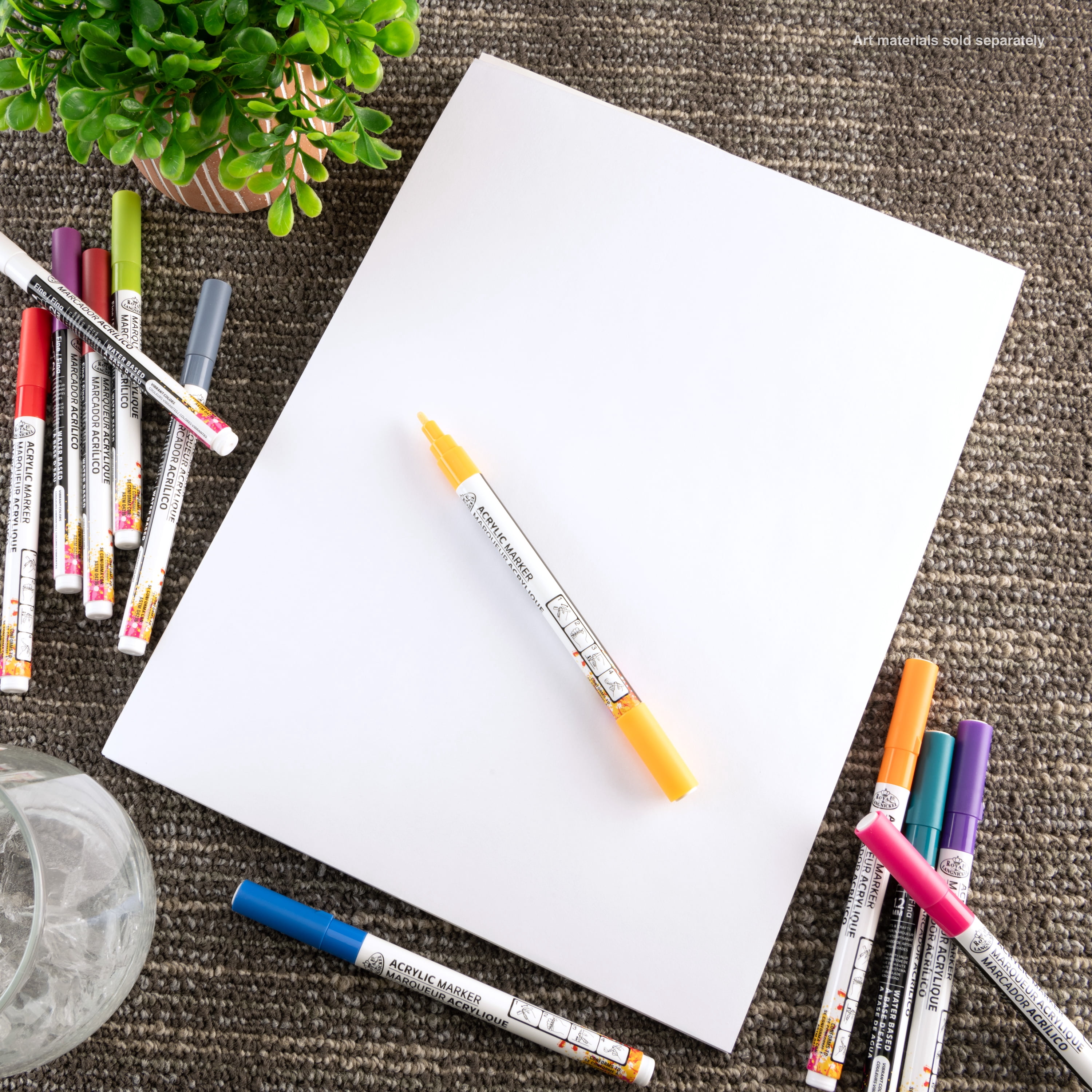 Bee Paper - Bee Inspired 9"x12" Marker Paper Pad, 50 Sheets, Top Tape, 24lb. 90GSM