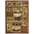 thumbnail image 3 of HR HANDCRAFT RUGS HR Cabin Rug Modern Geometric Design Cabin Rug Abstract, Beige/Multicolor 76 x 101, 3 of 5