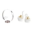 thumbnail image 1 of Portabotellas de vino,Soporte para botellas de vino,soporte para botellas de vino,estante de hierro,Decoración de gabinete de vino tinto de regalo de barra de cocina,estatua de cisne,Estatuas, 1 of 8