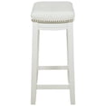 thumbnail image 5 of Linon Cessford 26" Backless Indoor Counter Stool, White Finish with White Faux Leather, Includes 1 Stool, 5 of 12