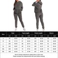 thumbnail image 2 of Sudadera Conjunto de chándal de 2 piezas para mujer, ropa deportiva informal de Color sólido para otoño e invierno Ygjytge Gris oscuro T S para Mujer, 2 of 6