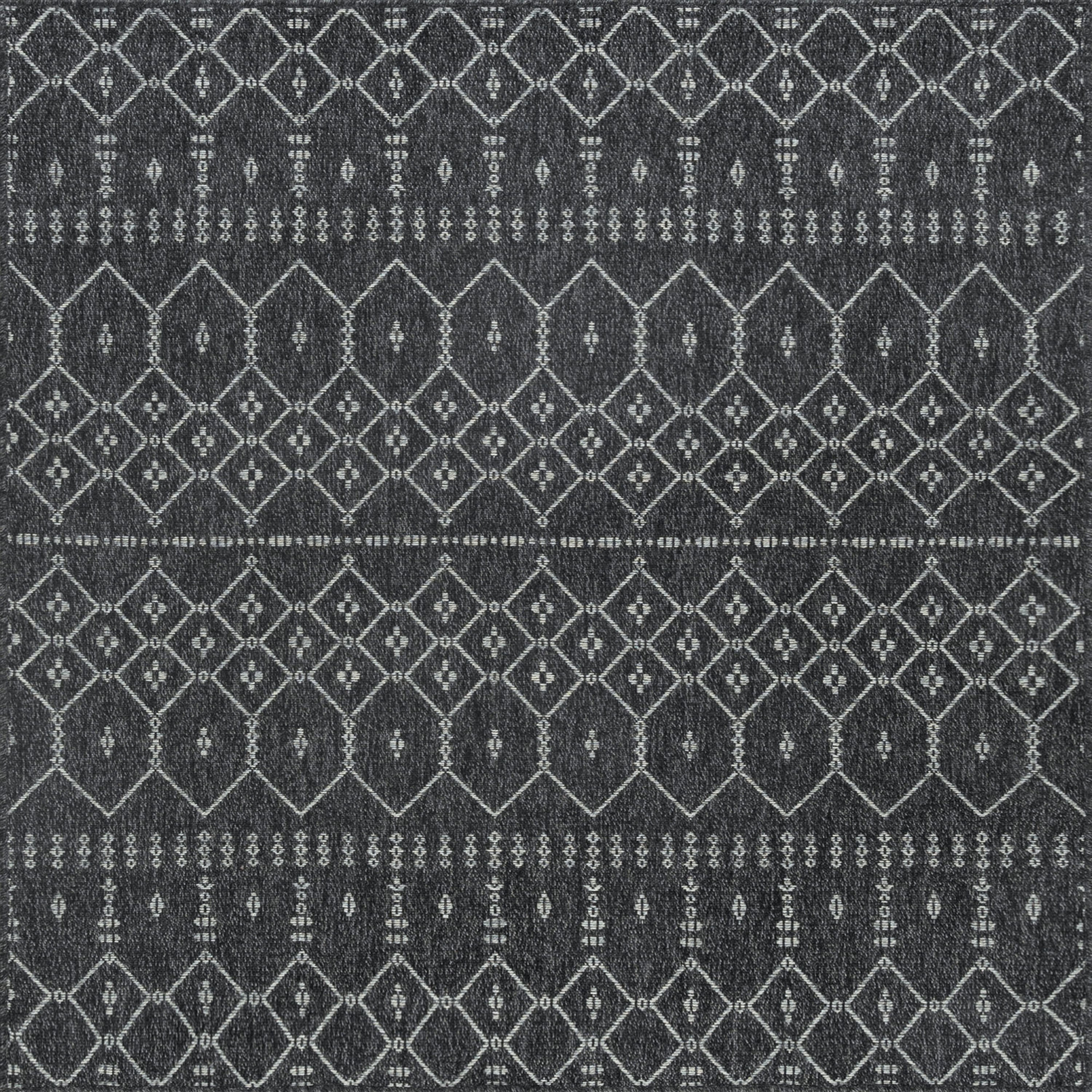 8ft Square Water Resistant, Large Indoor Outdoor Rugs for Patios, Front Door Entry, Entryway, Deck, Porch, Balcony | Outside Area Rug for Patio | Black, Solid | Size: 7'7'' Square