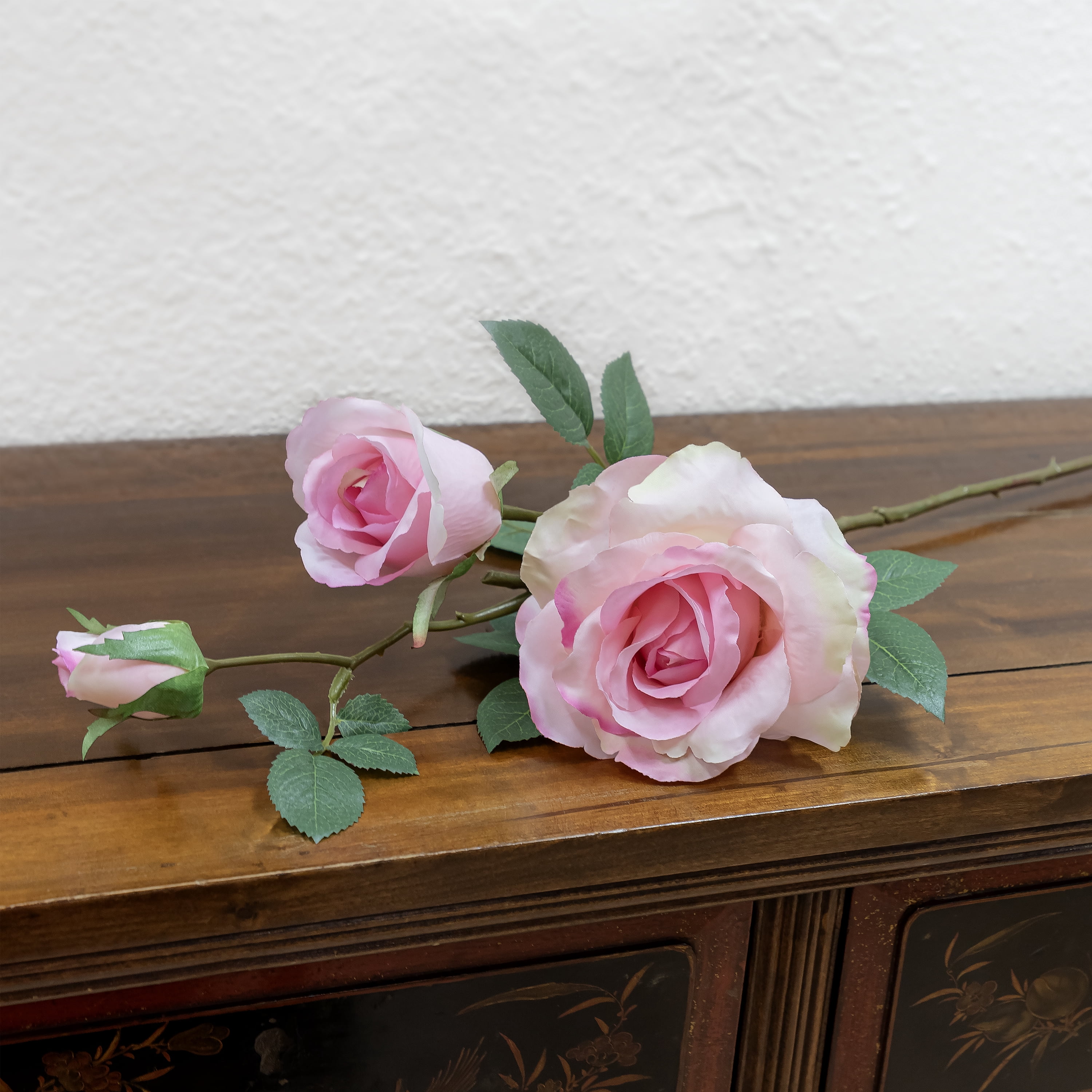 Mainstays 29.5 in Pink Artificial Rose Spray Long Stem