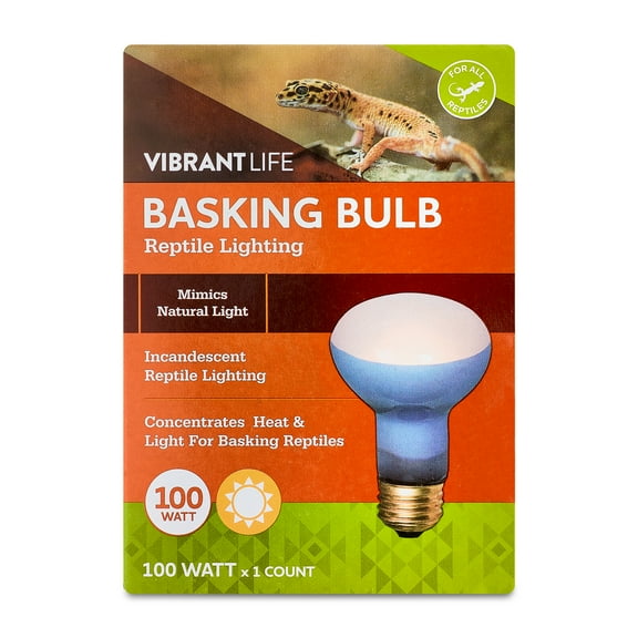 Vibrant Life Basking Bulb for Reptiles, 100 Watts, Terrarium Habitat Lighting