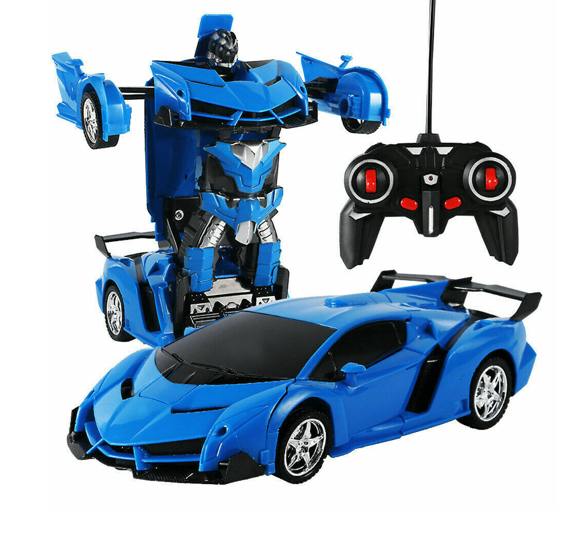 Kids Toys Transformer RC Robot Toy Birthday Gift Boy Model Car Remote Control 