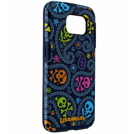 UPC 849108010739 product image for M-Edge LoudMouth Case Cover for Samsung Galaxy S6 - Dark Blue / Paisley Pirates | upcitemdb.com