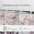 thumbnail image 6 of Pink Floral Butterfly Shower Curtain for Bathroom Flower and Butterfly with Bible Verse Bathroom Shower Curtain Rustic Plant Curtain Bath Accessories Home Decor with 10 Hooks 60x72 Inches, 6 of 9