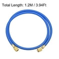 thumbnail image 2 of Uxcell 3.94ft 1/4 SAE Thread 600PSI Refrigeration Charging Hose Tube Rubber Blue, 2 of 5