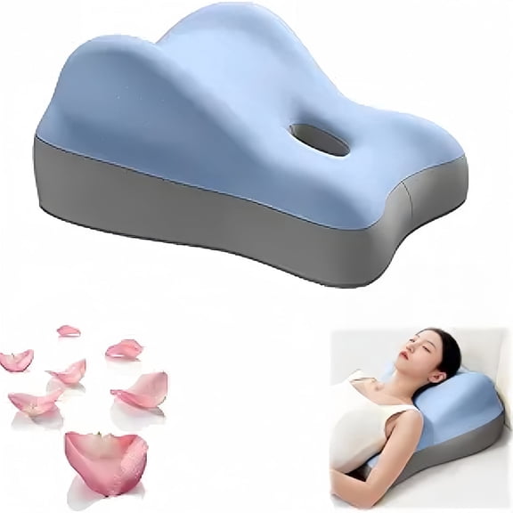 2026 New Multi-Functional Office Lumbar Support Pillow for Back Pain Relief Breathable Memory Foam Material Blue