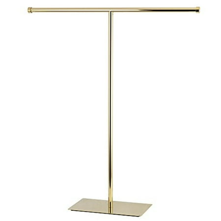 Kingston Brass CC8202 T-Shape Claremont Towel Rack, Polished Brass