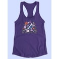 thumbnail image 3 of Fairytale Folk Garden Racerback Tank Women -Victoria Borges Designs, Female Medium, 3 of 4