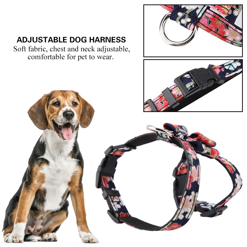 Ccdes Harnais pour chien Nappe molle ajustable en noeud papillon 