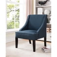 thumbnail image 1 of Inroom Meubles Designs AC6298 Rembourré Tissu Accent Chaise - Bleu Foncé, 1 of 1