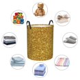 thumbnail image 6 of Haiem Gold Glitter Laundry Basket, Laundry Hamper, Collapsible Laundry Baskets, Dirty Clothes Hamper, Waterproof with Handles for College Dorm, Family-Small, 6 of 8