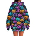 thumbnail image 6 of JOANKDMI Womens Retro Graphic Halloween Sweatshirt Hoodie Oversized Colorful Print Pullover Long Sleeve Drawstring with Pocket Y2K Fall Fashion Casual Trendy Tops, 6 of 6