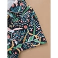 thumbnail image 6 of WIBACKER S-2XL Womens Pajamas Set Short Sleeve Button Down 2 Piece Coconut Tree Loungewear Sets Tops and Shorts Sleepwear, 6 of 10