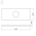 thumbnail image 4 of Gustave Kitchen Bathroom 6 inch Sink Faucet Plate Hole Cover Deck Plate Stainless Steel Rectangle Matte Escutcheon, Black, 4 of 8
