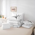 thumbnail image 4 of Erosebridal Floral Print Bedding Sets Full Size, Ink Botanical Comforter Sets with Sheets, Grey, Reversible 7-Piece, 4 of 5