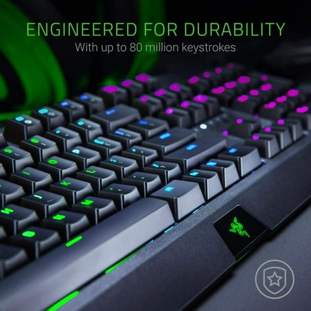 Razer - BlackWidow Wired Gaming Mechanical Green Switch Keyboard with RGB Chroma Backlighting - Black