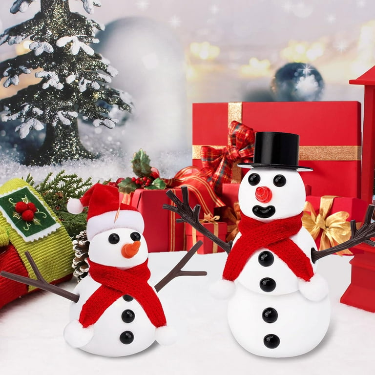 BANBBUR 9Pack Build a Snowman Kit Snowman Crafts for Kids,Molding Clay  Snowman DIY Kit, Christmas Stocking Stuffers for Kids,Christmas Crafts Xmas