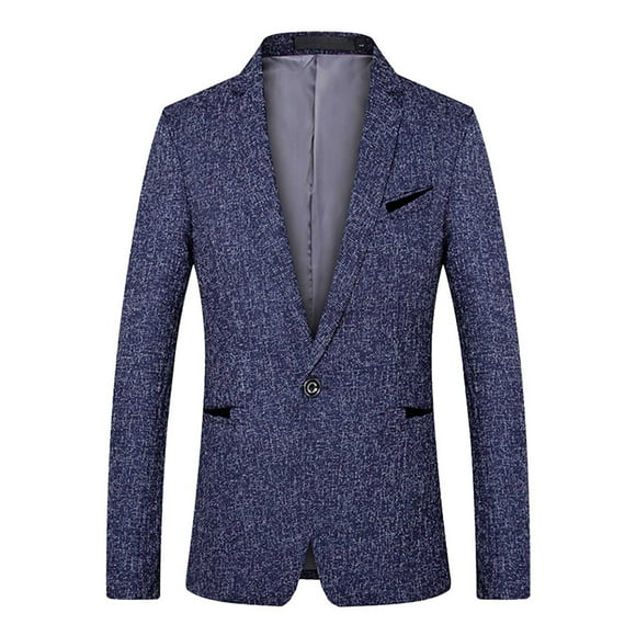 toraway Blazers for Men Klein Autumn Mens Suit Slim Fit One Button Solid Tuxedo Business Suits Wedding Party Homecoming Suits for Men L