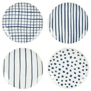 Gap Home New Blue 8-Inch Blue & White Assorted Fine Ceramic Salad Plates, Set of 4