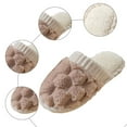 thumbnail image 5 of Womens Fluffy Scuff Slippers Slip on Mens House Shoes Soft Plush Warm Winter Indoor Lightweight Slides Shoes White 10, 5 of 5