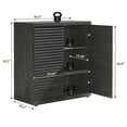 thumbnail image 6 of SICOTAS 33.7" Tall Fluted Credenza Sideboard Cabinet with 2 Doors, 31"W Small Modern Coffee Bar Station with Adjustable Shelves, Side Storage Cabinets for Dining Room, Living Room, Entryway in Black, 6 of 9