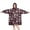 Burgundy Rock Skull, variant on Wearable Oversized Blanket,Burgundy Rock Skull Pattern Wearable Blanket Hoodie for Adults,Cozy Hooded Blankets with Super Pockets,Super Warm Fuzzy Pullover for Women & Men