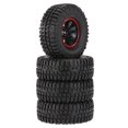 thumbnail image 1 of Paquete de 4 Neumáticos de Goma con Ruedas de 103 Mm para 1:10 Car Truck Accesorio , se describe como se describe Hugo Piezas de escala RC 1/10, 1 of 10