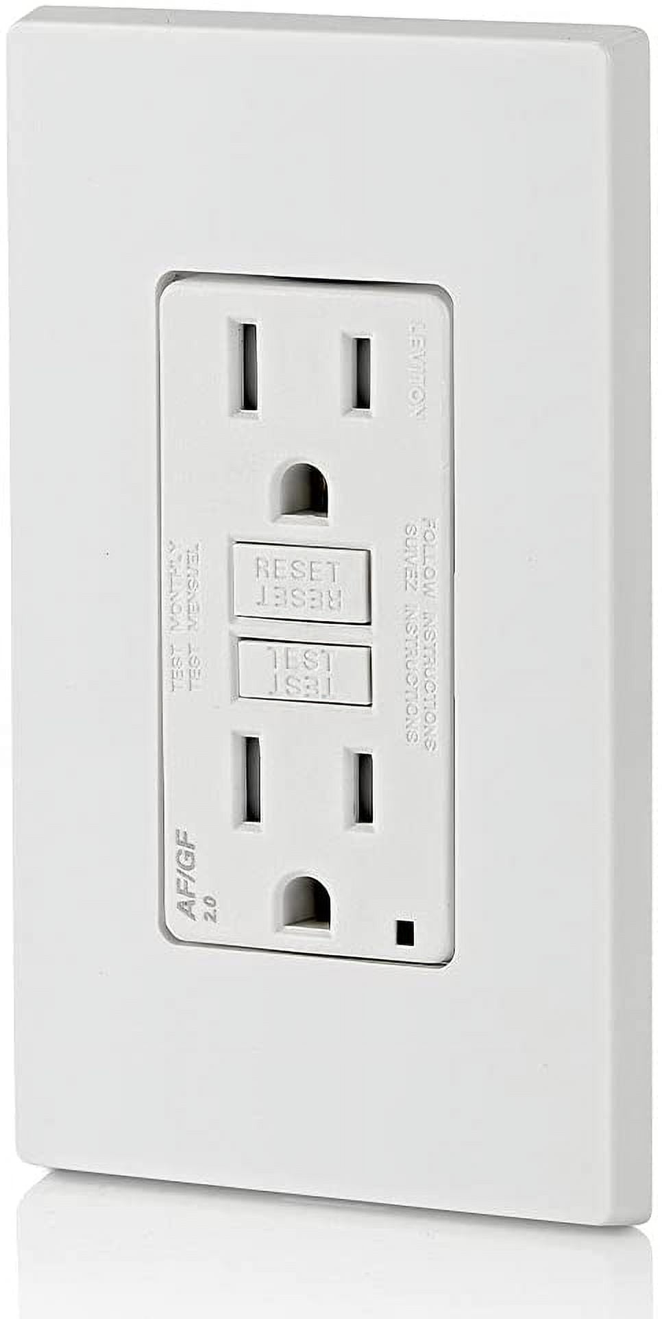 Leviton 112-AGTR1-00W 125V 15/20 AMP White SmartlockPro® Dual Function AFCI & GFCI Receptacle