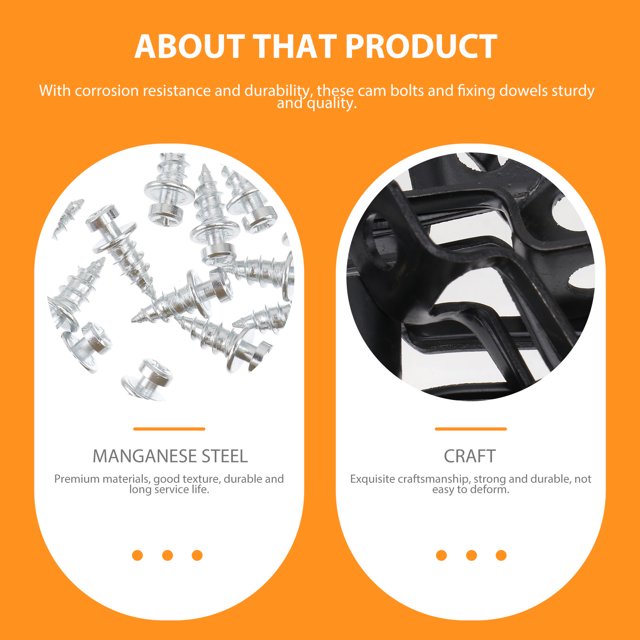 AURARMLET 50Jgo Conectores Duraderos Para Estantes Y Armarios En Manganeso Negro
