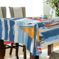 thumbnail image 5 of Yayeee Tablecloths 60" x 120" Rectangle Wrinkle Resistant Party Table Cover, Red Sailboats, 5 of 8