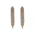 thumbnail image 2 of Pendientes largos con borlas geométricas y triángulos llenos de diamantes Pendientes de plata S9225 con pasador exagerados de alta gama, 2 of 5